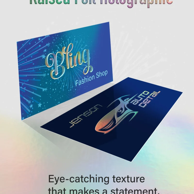 Raised Foil Embossed Business Cards