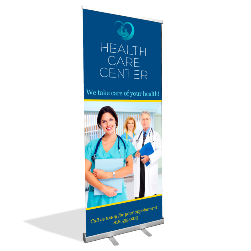 Standard Retractable Roll-Up Banner w/ Stand